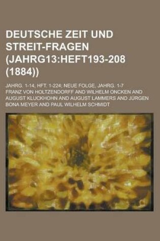 Cover of Deutsche Zeit Und Streit-Fragen (Jahrg13