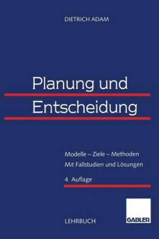 Cover of Planung und Entscheidung