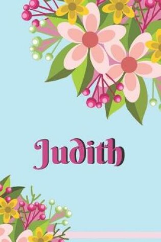 Cover of Judith Personalized Blank Lined Journal Notebook