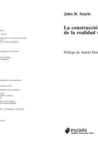 Cover of La Construccion de La Realidad Social