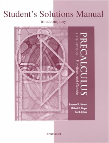 Book cover for Student's Solutions Manual to Accompany Precalculus
