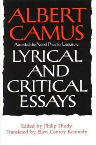 Cover of Lyrical and Critical Essays