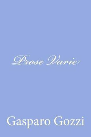 Cover of Prose Varie