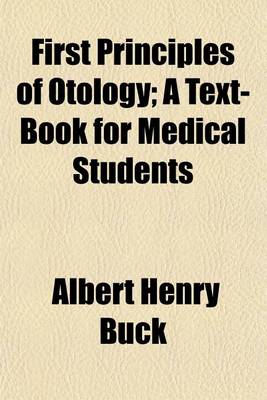 Book cover for First Principles of Otology