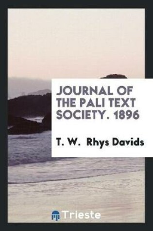 Cover of Journal of the Pali Text Society. 1896