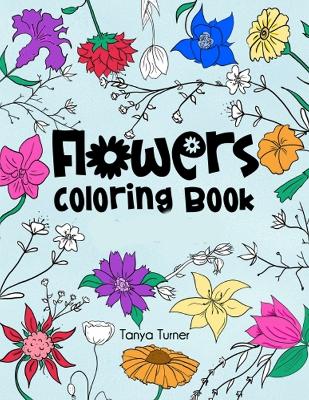 Book cover for Flowers Coloring Book