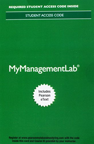 Book cover for Mylab Management with Pearson Etext -- Access Card -- For Essentials of Organizational Behavior