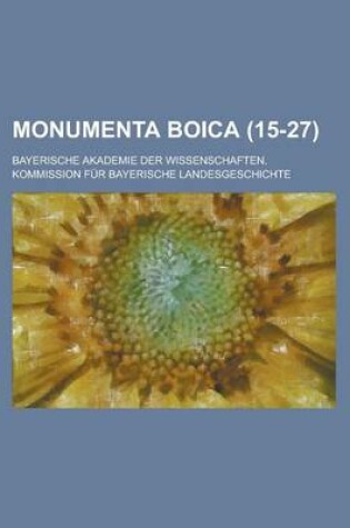 Cover of Monumenta Boica (15-27)