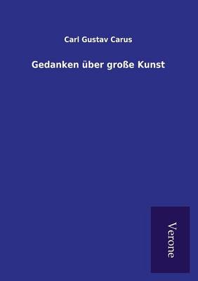 Book cover for Gedanken über große Kunst