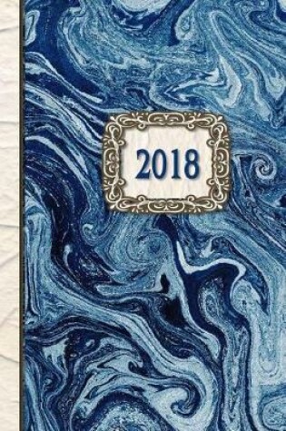 Cover of 2018 Diary Blue Marble Design