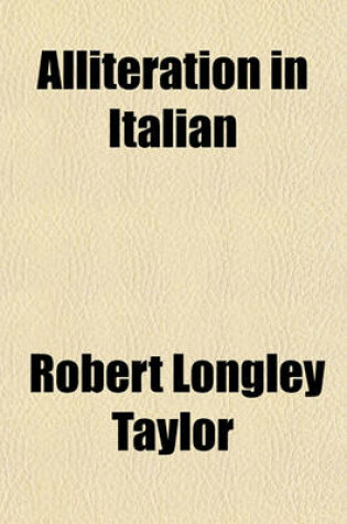 Cover of Alliteration in Italian