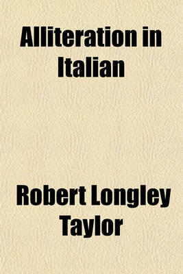 Book cover for Alliteration in Italian