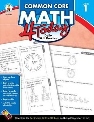 Book cover for Grade 1 Common Core Math 4 Today