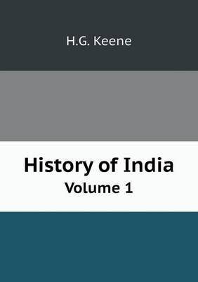 Book cover for History of India Volume 1