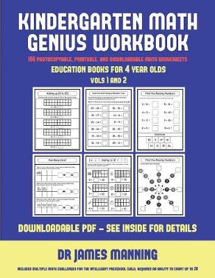 Book cover for Education Books for 4 Year Olds (Kindergarten Math Genius)