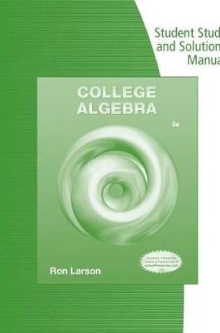 Cover of Student Solutions Manual for Larson's College Algebra, 9th