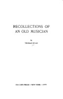 Book cover for Recollections of an Old Musician