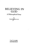 Book cover for Believing in God