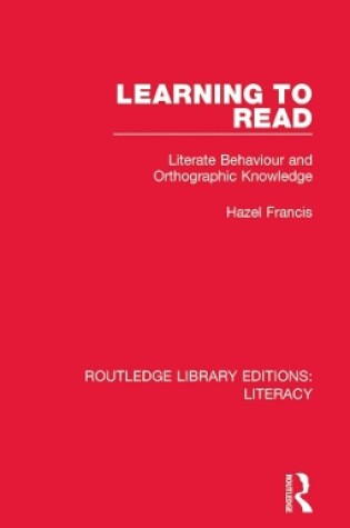 Cover of Learning to Read