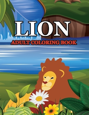 Book cover for Lion Adult Coloring Book