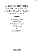 Book cover for African History, Environmental History and Race Relations