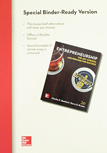 Book cover for Loose Leaf Entrepreneursip with Connect Access Card