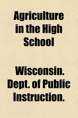 Book cover for Agriculture in the High School