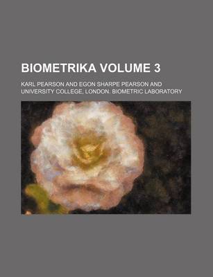 Book cover for Biometrika Volume 3