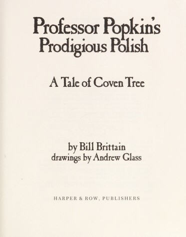 Book cover for Professor Popkin's Prodigious Polish