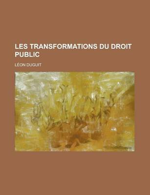 Book cover for Les Transformations Du Droit Public