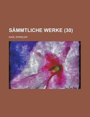 Book cover for Sammtliche Werke (30 )