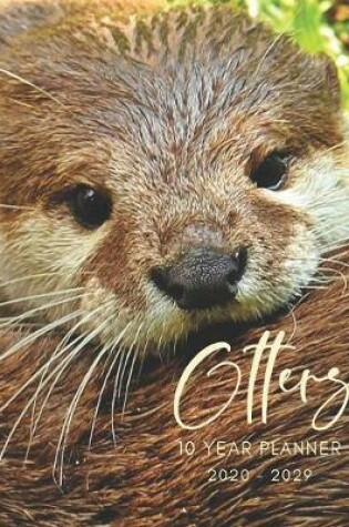 Cover of 2020-2029 10 Ten Year Planner Monthly Calendar Sea Otters Goals Agenda Schedule Organizer