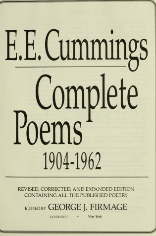 Cover of COMP POEMS CUMMINGS CL