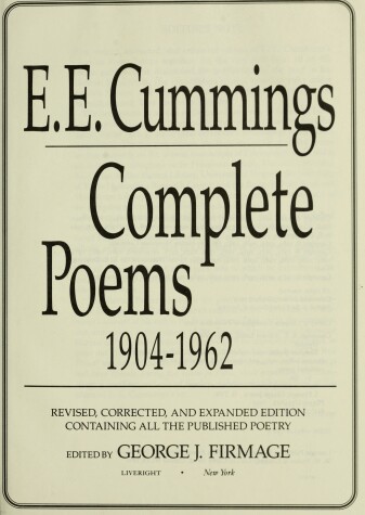 Book cover for COMP POEMS CUMMINGS CL