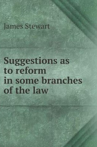 Cover of Suggestions as to Reform in Some Branches of the Law