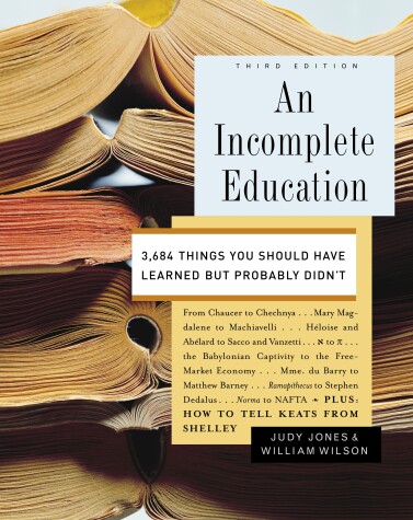 Book cover for An Incomplete Education