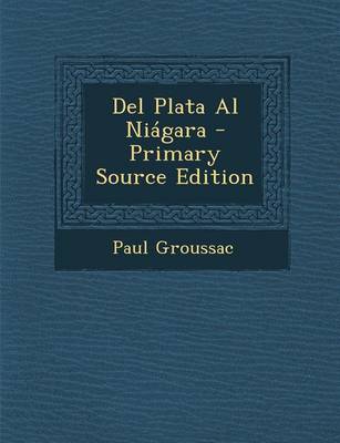 Book cover for del Plata Al Niagara