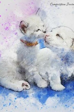 Cover of Composition Journal - Kitty and Puppy Kisses