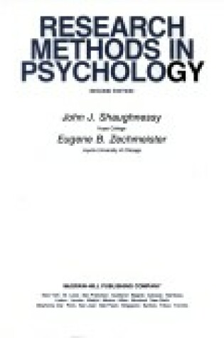 Cover of Research Methods in Psychology