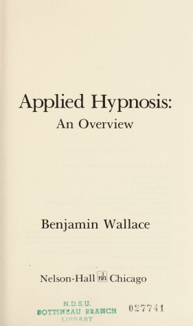 Book cover for Applied Hypnosis