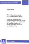 Book cover for Vom Fruehen Minnesang Zur Lyrik Der Hohen Minne