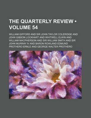 Book cover for The Quarterly Review (Volume 54)