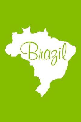 Book cover for Brazil - Lime Green Lined Notebook with Margins