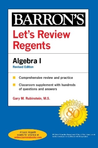 Cover of Let's Review Regents: Algebra I Revised Edition