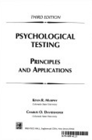 Cover of Psychological Testing