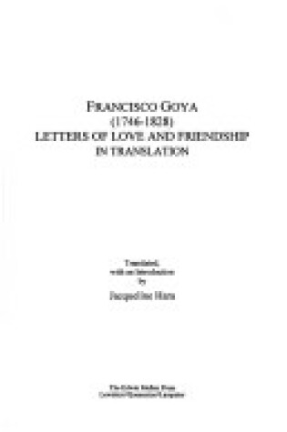 Cover of Francisco Goya (1746-1828)