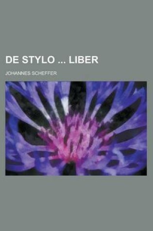 Cover of de Stylo Liber