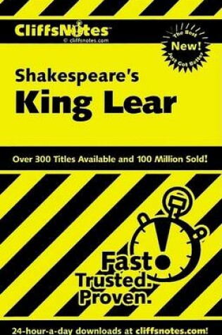 Cover of Cliffsnotes Shakespeare's King Lear