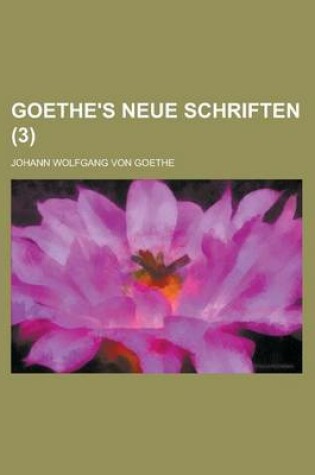 Cover of Goethe's Neue Schriften (3)