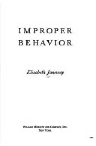 Cover of Improper Behavior